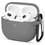 Husa casti pentru AirPods 3, Techsuit Silicone Case Smooth Ultrathin Material, gri