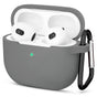 Husa casti pentru AirPods 3, Techsuit Silicone Case Smooth Ultrathin Material, gri
