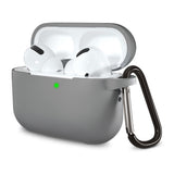 Husa casti pentru AirPods Pro 1/2, Techsuit Silicone Case Smooth Ultrathin Material, gri