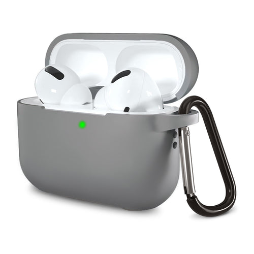 Husa casti pentru AirPods Pro 1/2, Techsuit Silicone Case Smooth Ultrathin Material, gri