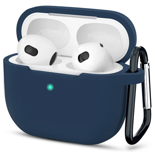 Husa casti pentru AirPods 3, Techsuit Silicone Case Smooth Ultrathin Material Navy