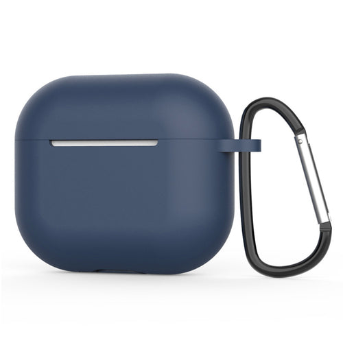 Husa casti pentru AirPods 4, Techsuit Silicone Case Smooth Ultrathin Material Navy