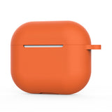 Husa casti pentru AirPods 4, Techsuit Silicone Case Smooth Ultrathin Material Orange, portocaliu
