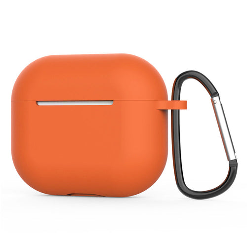 Husa casti pentru AirPods 4, Techsuit Silicone Case Smooth Ultrathin Material Orange, portocaliu