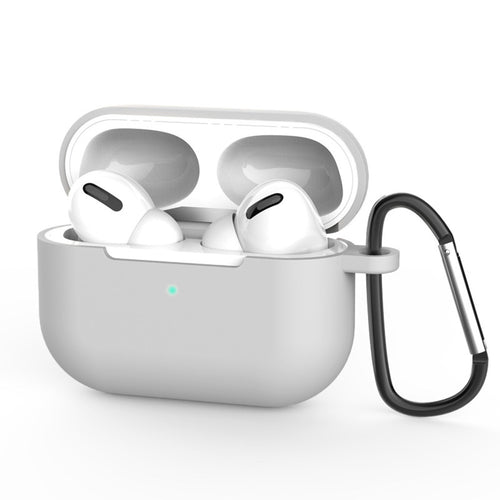 Husa casti pentru AirPods Pro 3, Techsuit Silicone Case Smooth Ultrathin Material Light, gri