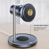 Incarcator wireless 3in1 Yesido (DS40), pentru Phone, Earphone, Watch cu Touch Switch, Fan, Qi2.2, 25W, Type-C Cable, negru