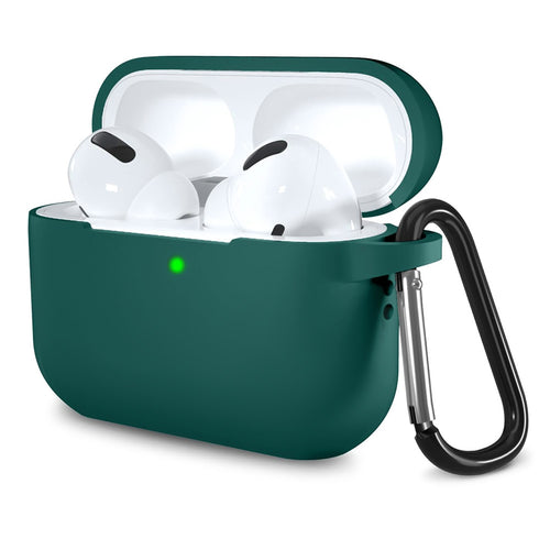 Husa casti pentru AirPods Pro 1/2, Techsuit Silicone Case Smooth Ultrathin Material Dark, verde