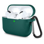 Husa casti pentru AirPods Pro 1/2, Techsuit Silicone Case Smooth Ultrathin Material Dark, verde
