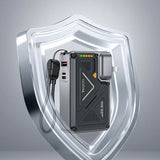 Baterie externa Yesido (YP89), Magnetic, Incarcare rapida, USB, Lightning, Type-C, Integrat Stand, LED Lights, 10000mAh, 22.5W, gri
