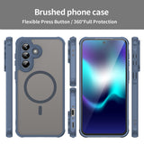 Husa pentru Samsung Galaxy A37 5G, Techsuit HaloFrost II MagSafe, bleumarin