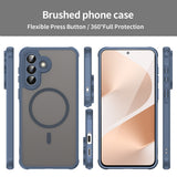 Husa pentru Samsung Galaxy A57 5G, Techsuit HaloFrost II MagSafe, bleumarin