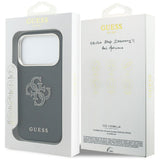Husa pentru iPhone 17 Pro Max, Guess Hardcase Resin Logo (GUHCP17X5PS4RGGK), negru