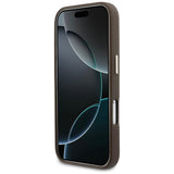 Husa pentru iPhone 17 Pro Max, Guess Hardcase Resin Logo (GUHCP17X5PS4RGGW), maro