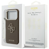 Husa pentru iPhone 17 Pro Max, Guess Hardcase Resin Logo (GUHCP17X5PS4RGGW), maro