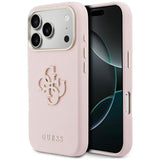 Husa pentru iPhone 17 Pro, Guess Hardcase Resin Logo (GUHCP17L5PS4RGGP), roz