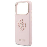 Husa pentru iPhone 17 Pro, Guess Hardcase Resin Logo (GUHCP17L5PS4RGGP), roz