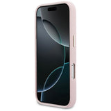 Husa pentru iPhone 17 Pro, Guess Hardcase Resin Logo (GUHCP17L5PS4RGGP), roz
