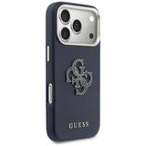 Husa pentru iPhone 17 Pro, Guess Hardcase Resin Logo (GUHCP17L5PS4RGGB), albastru