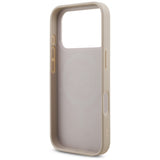 Husa pentru iPhone 17 Pro, Guess Hardcase 4G cu Strap Logo triunghi MagSafe (GUHMP17LP4TSDPPSP), roz