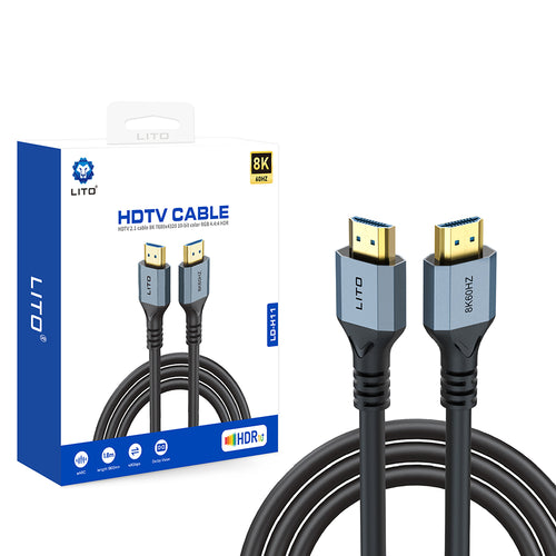 Cablu audio Lito Video Cable HD119 (LD-H11), HDMI to HDMI, 8K@60Hz, Color RGB 4.4:4 HDR, 1.8M, negru