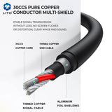Cablu audio Lito Video Cable HD119 (LD-H11), HDMI to HDMI, 8K@60Hz, Color RGB 4.4:4 HDR, 1.8M, negru