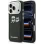 Husa pentru iPhone 17 Pro, Karl Lagerfeld Hardcase Leather K&C Print & Pocket (KLHCP17L6PCSPKCK), negru