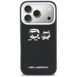 Husa pentru iPhone 17 Pro, Karl Lagerfeld Hardcase Leather K&C Print & Pocket (KLHCP17L6PCSPKCK), negru