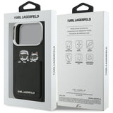 Husa pentru iPhone 17 Pro, Karl Lagerfeld Hardcase Leather K&C Print & Pocket (KLHCP17L6PCSPKCK), negru