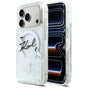 Husa pentru iPhone 17 Pro, Karl Lagerfeld Glitter Karl Script Logo MagSafe (KLHMP17L6LKSCAMT), transparenta