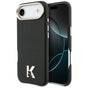 Husa pentru iPhone 17 Air, Karl Lagerfeld Hardcase Leather Khead Logo MgSafe (KLHMP17M5PGFKHGK), negru