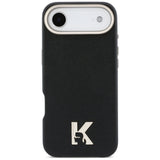 Husa pentru iPhone 17 Air, Karl Lagerfeld Hardcase Leather Khead Logo MgSafe (KLHMP17M5PGFKHGK), negru