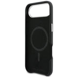 Husa pentru iPhone 17 Air, Karl Lagerfeld Hardcase Leather K&C Head Pin MagSafe (KLHMP17M6PFKCLK), negru