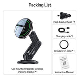 Suport auto Yesido cu Incarcare Wireless (C317), pentru Bord / Grila ventilatie, N52 Magnets, 15W, Type-C, negru