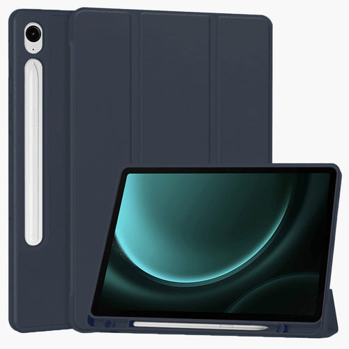 Husa tableta pentru Samsung Galaxy Tab S9, Techsuit Flex Trifold (cu Pencil Holder), bleumarin