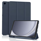 Husa tableta pentru Samsung Galaxy Tab A9, Techsuit Flex Trifold (cu Pencil Holder), bleumarin