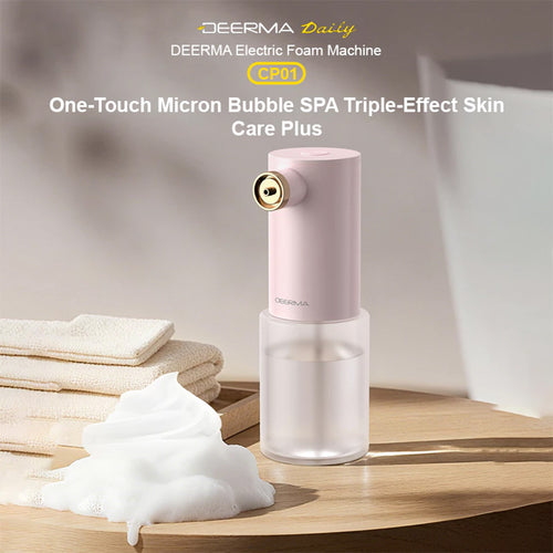 Deerma Electric Dispenser (CP01), Foam Machine, pentru Skincare, 1200mAh, 5W, 300ml, IPX6, USB Type-C, Roz