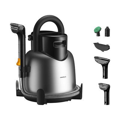 Deerma Steam Cleaner (BY700 S), 13000Pa, 1700W, High Temperature, 3 Modes, 5 Brush Heads, 6D Wash, Self-Cleaning, Negru