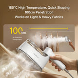 Deerma Handheld Garment Steamer (GT01), portabil, 180°C Steam, Ergonomic Handle, 1200W, 25000Pa, Ceramic Panel, Alb