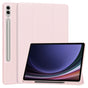 Husa tableta pentru Samsung Galaxy Tab S9 Plus, Techsuit Flex Trifold (cu Pencil Holder), roz