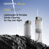 Deerma Irigator oral (CY01), portabil, 4x Intensity Levels, Detasabil Tank, High-Energy Pulses, 8W, USB-C, IPX7, Alb