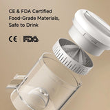Deerma Electric Citrus Juicer (LC01), Cordless, portabil, Automatic Pulp Separation System, 1500mAh, 45W, BPA-Free, Alb
