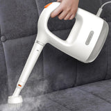 Deerma Handheld Steam Cleaner (ZQ01), Eliminates Bacteria 99,99%, 1300W, 100°, 36g/min Steam Flow, Brush Attachments, Alb