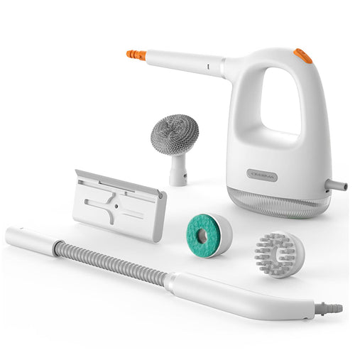 Deerma Handheld Steam Cleaner (ZQ01), Eliminates Bacteria 99,99%, 1300W, 100°, 36g/min Steam Flow, Brush Attachments, Alb