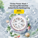 Deerma Washing Machine (GS01), Automatic, 21W, 2000mAh, portabil Fruits Cleaner, Boost Food Freshness, Vortex Power, Alb