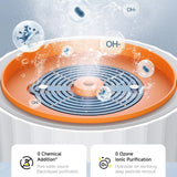 Deerma Washing Machine (GS01), Automatic, 21W, 2000mAh, portabil Fruits Cleaner, Boost Food Freshness, Vortex Power, Alb