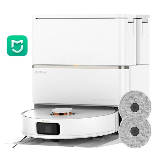 Aspirator Portabil Deerma Robot Aspirator (X80), Dry & Wet Cleaning, 15000Pa, Self-Service, Laser Sensor, Carpet Boost