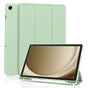 Husa tableta pentru Samsung Galaxy Tab A9 Plus, Techsuit Flex Trifold (cu Pencil Holder), verde deschis