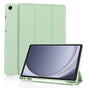 Husa tableta pentru Samsung Galaxy Tab A9, Techsuit Flex Trifold (cu Pencil Holder), verde deschis