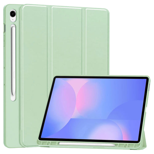 Husa tableta pentru Samsung Galaxy Tab S10 FE Plus, Techsuit Flex Trifold (cu Pencil Holder), verde deschis