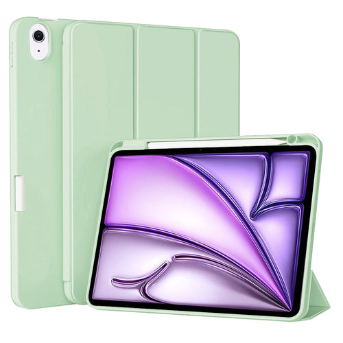 Husa tableta pentru iPad Air 11 (2024), Techsuit Flex Trifold (cu Pencil Holder), verde deschis